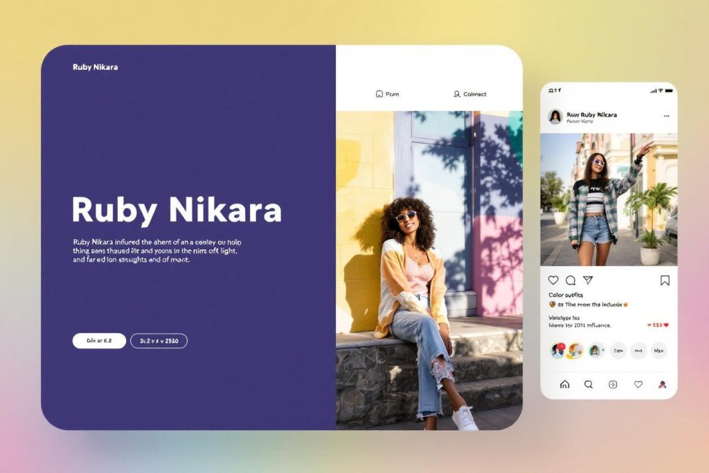 Mise en page design de profil de médias sociaux avec photos de mode