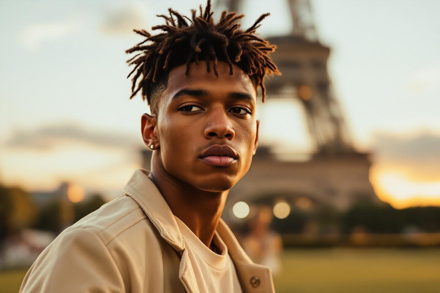 Portrait d'un homme à la mode avec des dreadlocks