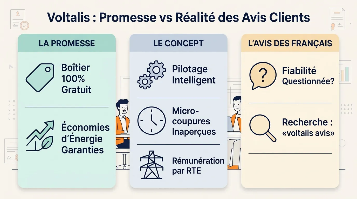 Comparaison promesses Voltalis, concept et avis clients français