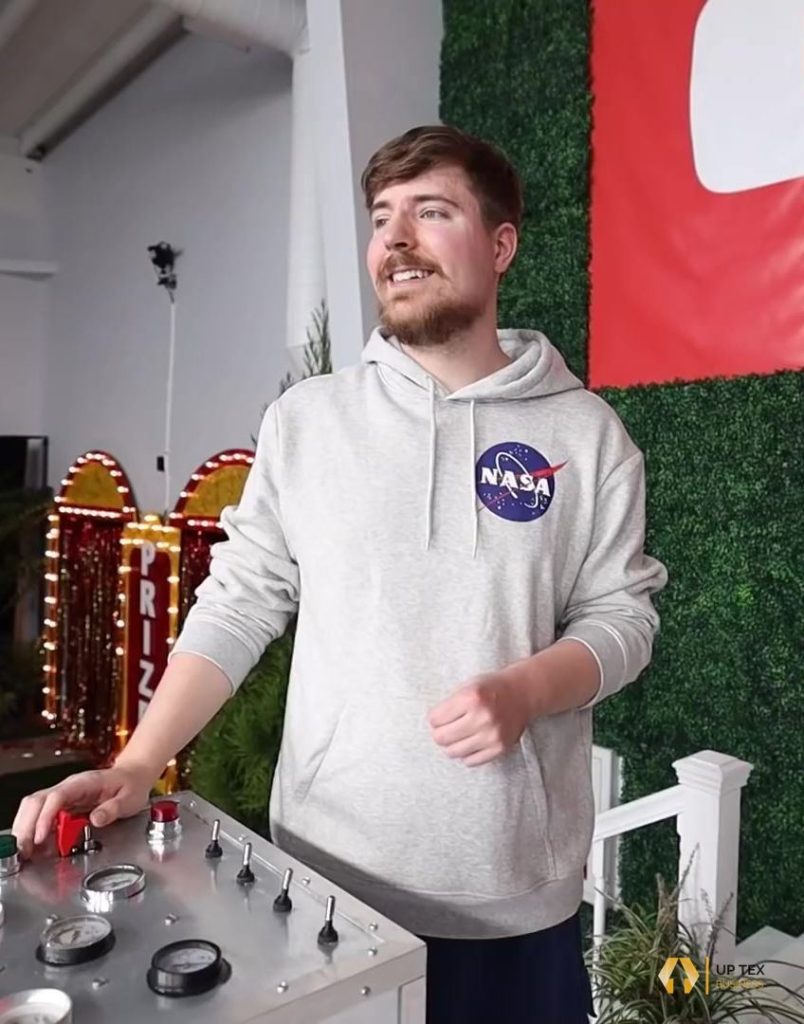 Photo de MrBeast, youtubeur américain (up-tex.fr)