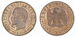 5 centimes Napoléon III